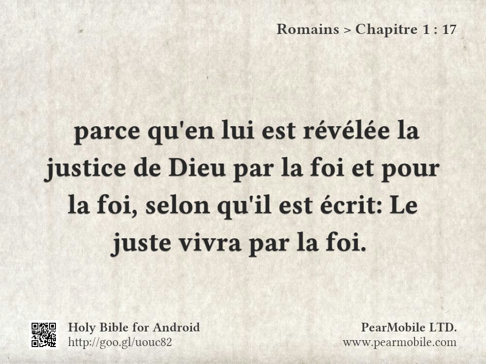 Romains, Chapitre 1:17